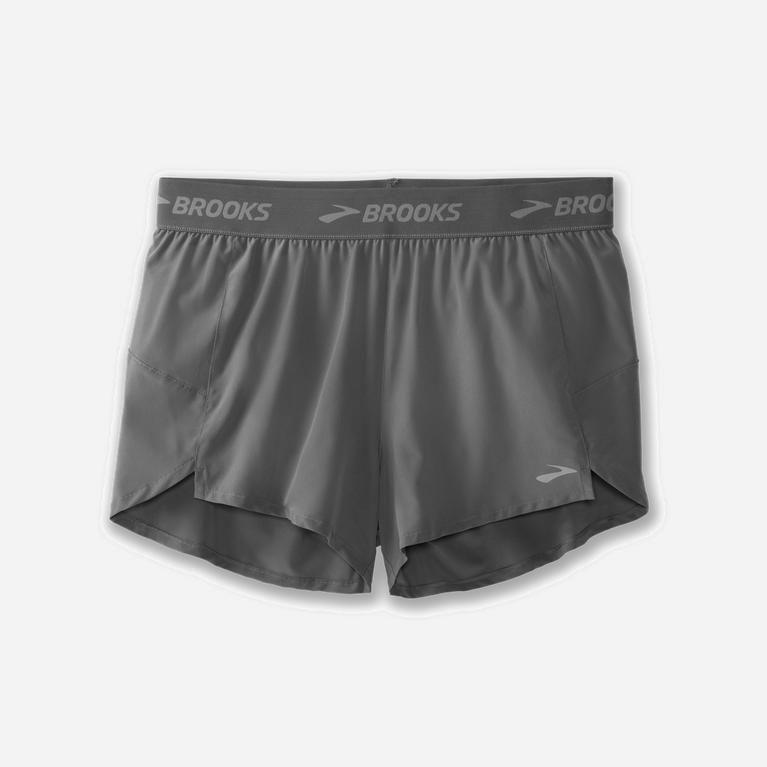 Brooks Women's Chaser 3 Running Shorts Singapore - Steel/grey (05248-ZYGL)